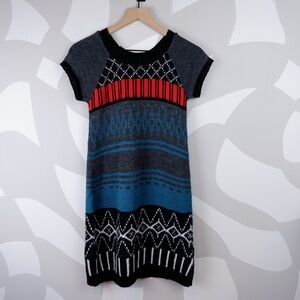 Cotton Emporium Geometric Sweater Dress | M